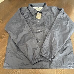 Augusta Sportswear Windbreaker Adult L Blue Vintage Nylon Button Up